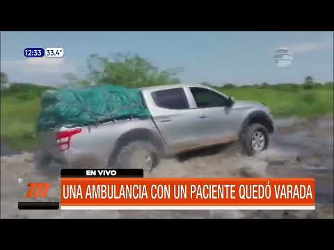 Ambulancia con paciente quedó varada en Bahía Negra