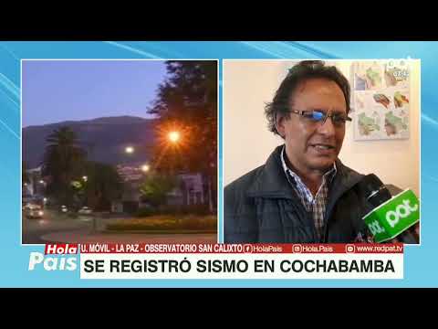 Se registro un sismo en Cochabamba