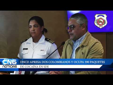 DNCD APRESA DOS COLOMBIANOS Y OCUPA 590 PAQUETES DE COCAÍNA EN SDE - CN6 boletín 3