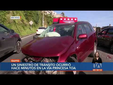 Tres personas heridas deja siniestro de tránsito en el sur de Quito