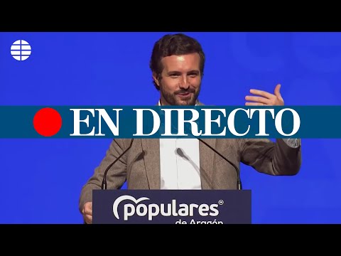 DIRECTO | Pablo Casado clausura el 14 Congreso Autonómico del PP en Aragón