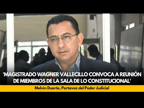 Duarte:'Magistrado Wagner Vallecillo convoca a  reunión de miembros de la sala de lo constitucional'