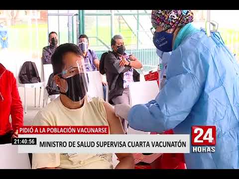 Ministro de Salud supervisó Vacunatón en Lima