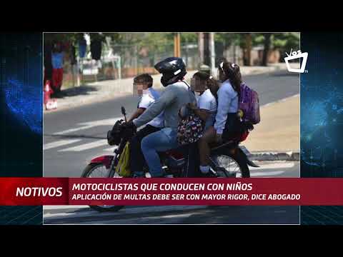 Multas a motociclistas por conducir con menores de edad a bordo