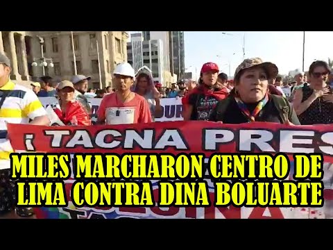 MANIFESTANTES MARCHAN EN LA CAPITAL PERUANA EN REPUESTA DECLARACIONES DE DINA BOLUARTE..