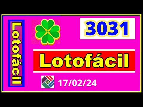 LotoFacil 3031 - Resultado da Lotofacil Concurso 3031