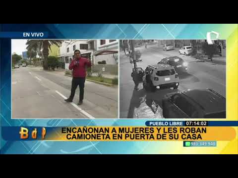 Encañonan a dos mujeres y les roban camioneta en la puerta de su casa en Pueblo Libre
