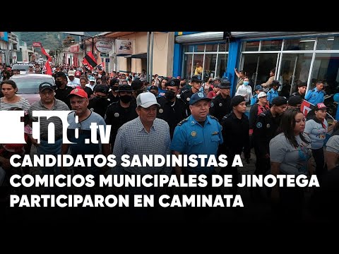 Candidatos Sandinistas a comicios municipales de Jinotega participaron en caminata - Nicaragua