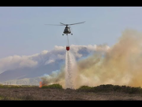 Áncash: Fuerzas Armadas extinguen incendio forestal en los humedales de Villa María