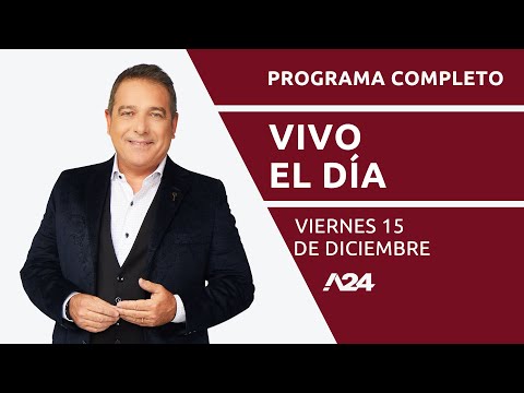 El sorteo de la dieta de Javier Milei  + Ley de Alquileres #VivoElDía PROGRAMA COMPLETO 15/12/2023