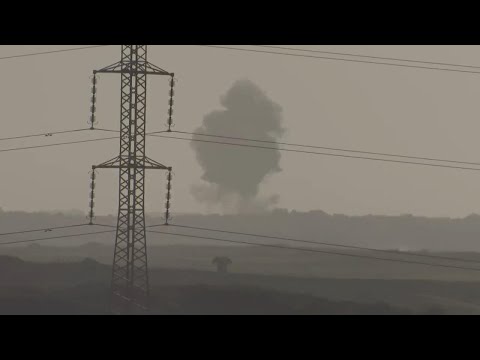 Smoke and fire over Gaza skyline as Israel continues its military offensive