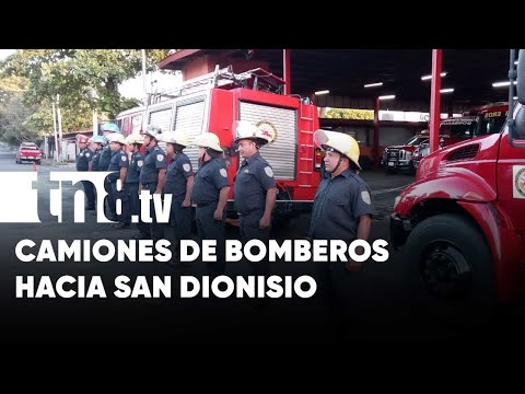 Parten camiones contra incendios hacia San Dionisio, Matagalpa - Nicaragua