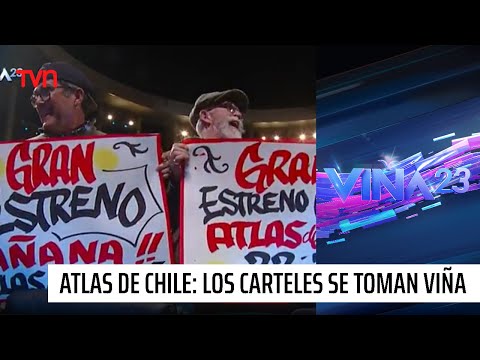 Con carteles: el llamado de Federico Sánchez y Marcelo Comparini a ver Atlas de Chile en la Quinta