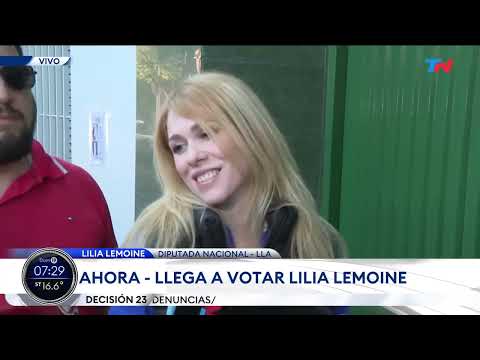 Lilia Lemoine llegó temprano para votar en una escuela - Decisión 23 - TN 19/11/2023