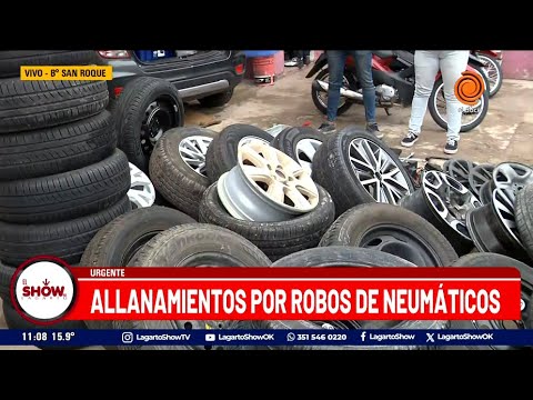 Allanamientos por robos de neumáticos en varios barrios de Córdoba