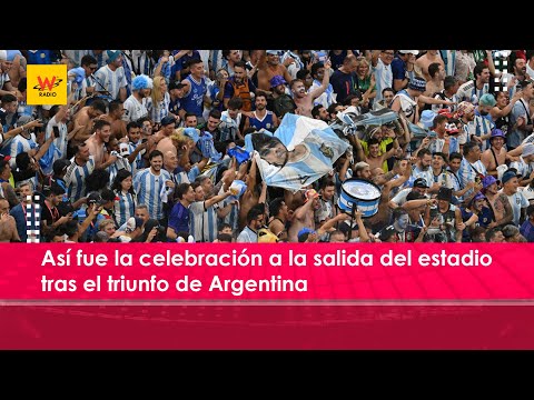 #Shorts l Así fue la celebración a la salida del estadio tras el triunfo de Argentina