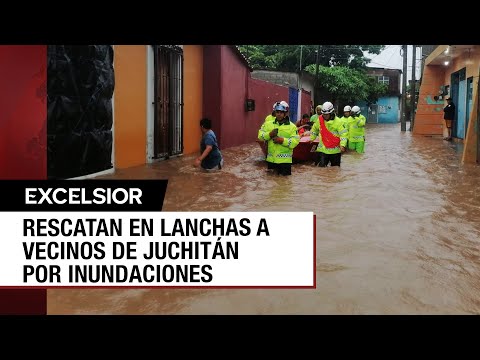 Juchitán bajo el agua por el desbordamiento del río Los Peros