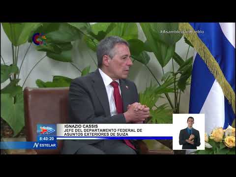 Vicepresidente de Cuba recibe al canciller de Suiza