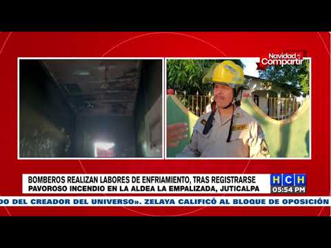 Bomberos controlan incendio en la aldea La Empalizada de Juticalpa, Olancho