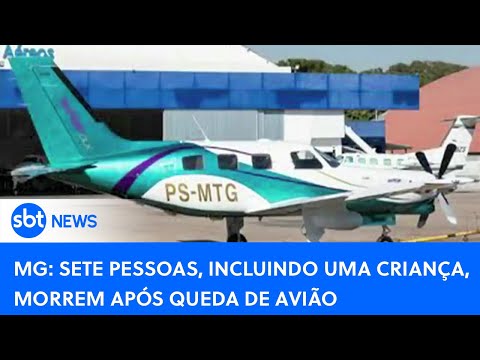 Sete pessoas morrem após a queda de avião no sul de Minas Gerais |#SBTNewsnaTV(29/01/24)