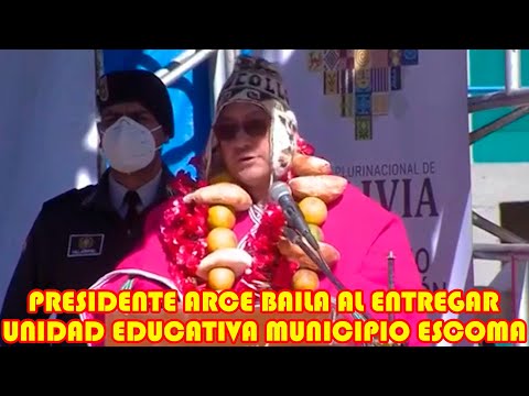 PRESIDENTE LUIS ARCE ENTREGA UNIDAD EDUCATIVA EN EL MUNICIPIO DE ESCOMA..