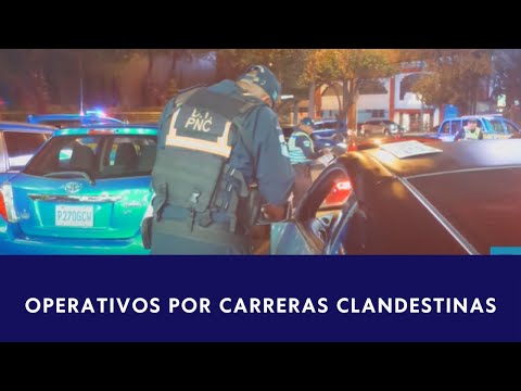Operativos nocturnos contra carreras clandestinas en la capital: 14 multas impuestas por la PNC