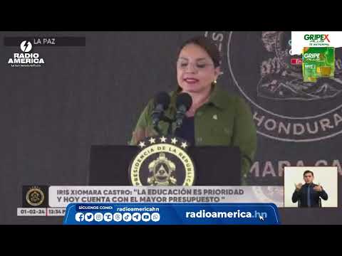 Inauguración año escolar 2024 - presidenta Castro / Radio América