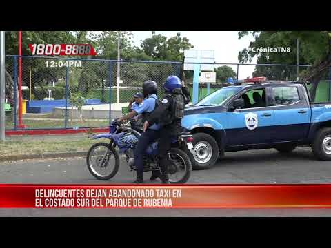 Roban taxi para cometer asaltos y luego lo abandonan en Rubenia - Nicaragua
