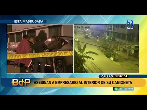 Sicario asesina de cinco balazos a empresario en el Callao (1/2)