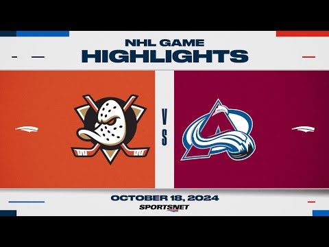 NHL Highlights | Ducks vs. Avalanche - October 18, 2024