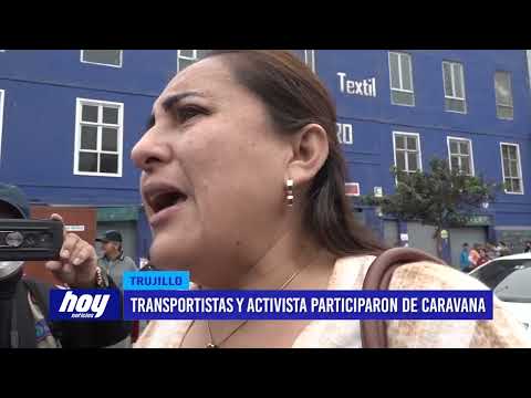 Transportistas y activista participaron de caravana