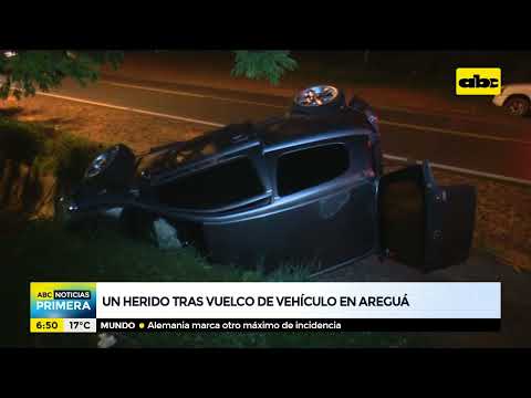 Un herido tras vuelvo de vehículo en Areguá