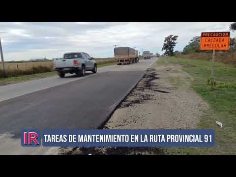 Tareas de mantenimiento en la Ruta Provincial 91