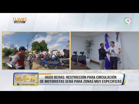 Hugo Beras: Restricción para circulación de motorista será para zonas muy especificas