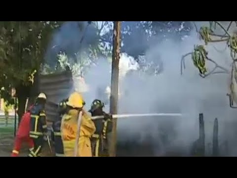 Se registra incendio en una barraca en la avenida Alemania