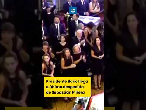 Presidente Boric llega a última despedida de Sebastián Piñera