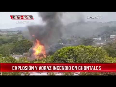 Explosión y voraz incendio alarma a pobladores de San Pedro de Lóvago - Nicaragua
