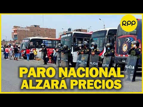 PARO DE TRANSPORTISTAS provocará aumento de precios en mercados del Perú