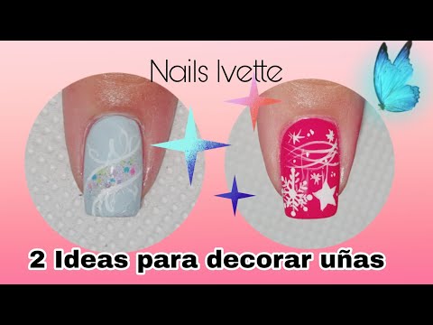 2 Modelos de decoración de uñas / 2 Ideas para decorar uñas / Nails Art