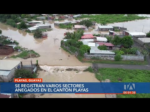 Cientos de familias gravemente afectadas por las intensas lluvias en el cantón Playas