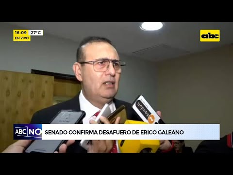 Por unanimidad la Cámara de Senadores aprobó el desafuero de Erico Galeano