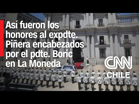 Expresidente Sebastián Piñera recibió honores en La Moneda