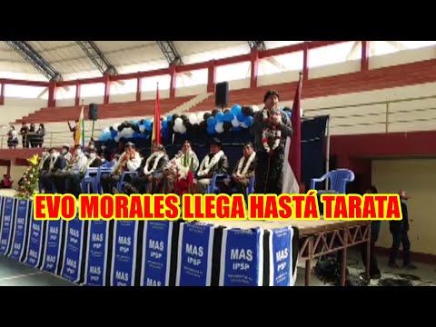 EVO MORALES LLEGÓ HASTÁ TARATA DONDE SE REUNIO CON LAS ORGANIZACIONES SOCIALES