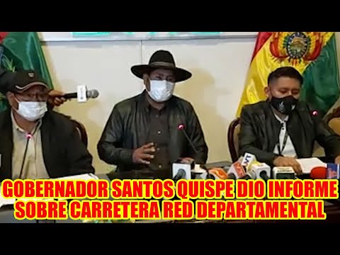 CONFERENCIA DE PRENSA DEL GOBERNADOR SANTOS QUISPE..