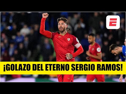 GOLAZO DE SERGIO RAMOS. Su quinto GOL de la temporada. Sevilla le gana 1-0 al Getafe | Copa del Rey