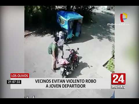 Vecinos que evitaron asalto a repartidor denuncian constantes robos en Los Olivos