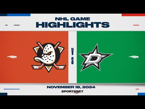 NHL Highlights | Ducks vs. Stars - November 18, 2024