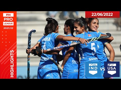 Field Hockey 🏑 FIH Hockey Pro League Season 3: India vs USA (W) Game 2