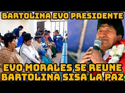 EVO MORALES SOSTIENE REUNIÓN CON DIRIGENTES BARTOLINA SISA DE LAS DIVERSAS PROVINCIAS DE LA PAZ..