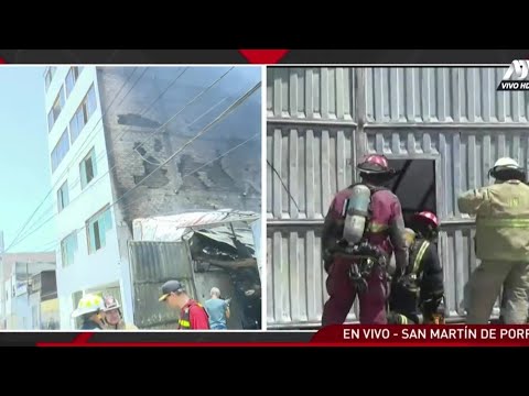 San Martín de Porres: Se registró voraz incendio en un taller mecánico